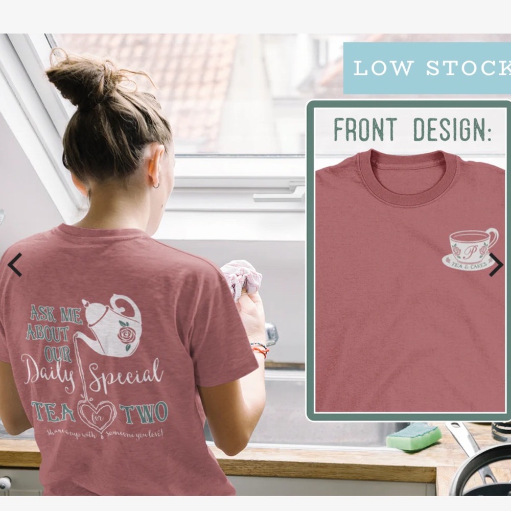 Accio! Box Madame Puddifoot Tea & Cakes Staff t-shirt